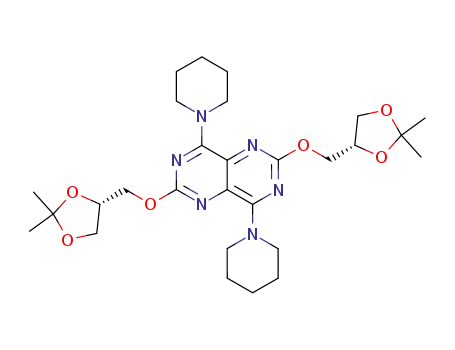 (S,S)-2,6-bis(2',2'-dimethyl-1',3'-dioxolane-4'-methoxy)-4,8-dipiperidinopyrimido[5,4-d]pyrimidine