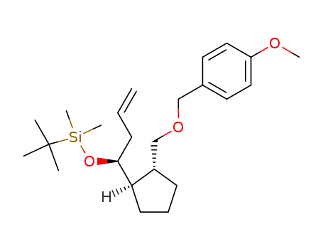 tert-butyl(((S)-1-((1R,2R)-2-(((4-methoxybenzyl)oxy)methyl)cyclopentyl)but-3-en-1-yl)oxy)dimethylsilane