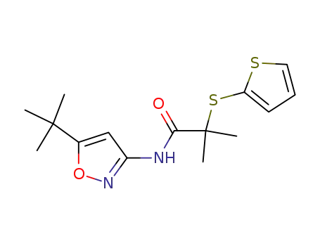N-(5-tert-butyl-isoxazol-3-yl)-2-methyl-2-(thiophen-2-ylsulfanyl)-propionamide