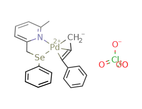 Pd(II)(η3-1-phenyl-C3H4)(C5H3CH3NCH2SeC6H5) perchlorate