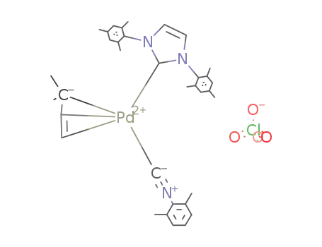 [Pd(1,3-dimesityl-2,3-dihydroimidazol-2-ylidene)(1,1-dimethylallyl)(2,6-dimethylisocyanide)]ClO4