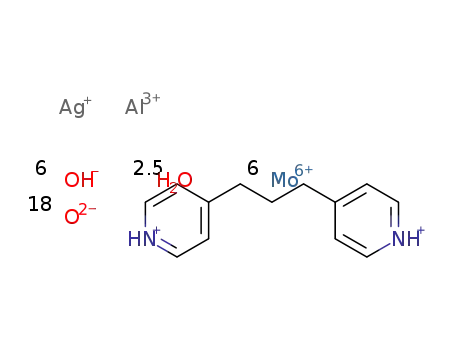 (H2(1,3-di(4-pyridyl)propane))[Ag{AlMo6-(OH)6O18}]·2.5H2O