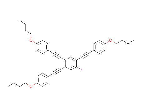 1,2,4-Tris-(4-butoxy-phenylethynyl)-5-iodo-benzene