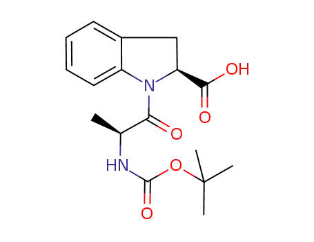 methyl (2S)-1-{(2S)-2-[(tert-butyloxycarbonyl)-amino]-propionyl}-2,3-dihydro-1H-indole-2-carboxylate