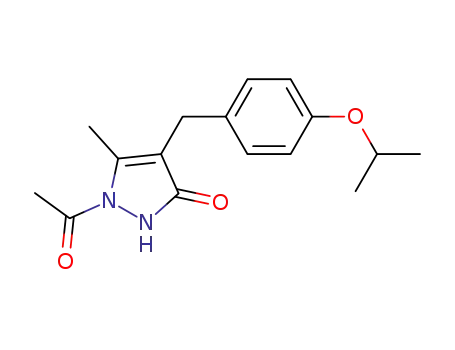 1-acetyl-1,2-dihydro-4-[(4-isopropoxyphenyl)methyl]-5-methyl-3H-pyrazol-3-one