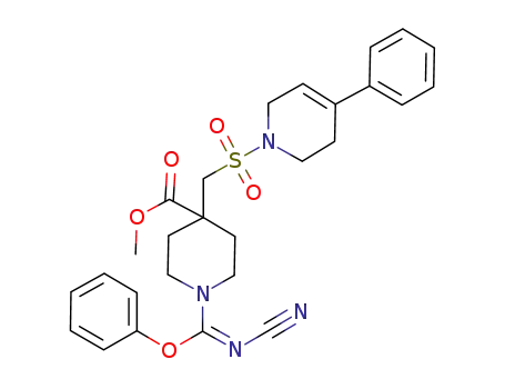 methyl 1-[(cyanoimino)(phenoxy)methyl]-4-{[(4-phenyl-3,6-dihydropyridin-1(2H)-yl)sulfonyl]methyl}piperidine-4-carboxylate