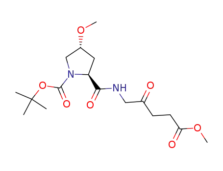 5-[(1-tert-butoxycarbonyl-(4R)-methoxy-(2S)-pyrrolidinyl)carbonylamino]levulinic acid methyl ester