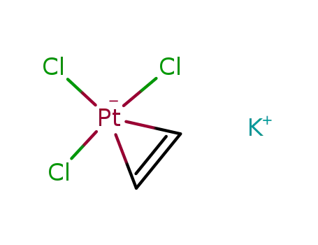 Molecular Structure of 12012-50-9 (POTASSIUM TRICHLORO(ETHYLENE)PLATINATE (II) MONOHYDRATE)