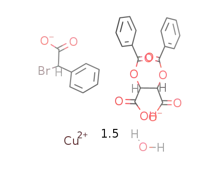 Cu(D-O,O'-dibenzoyltartaric acid(1-))(α-bromophenylacetate)*1.5H2O