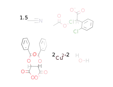 [Cu2(D-O,O'-dibenzoyltartrate)((R)-α-chloro-2-chlorophenylacetate)(OAc)(H2O)2]*1.5MeCN