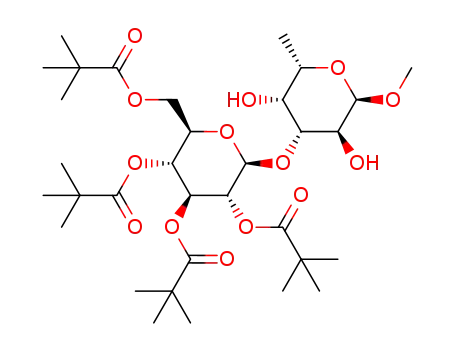 methyl 3-O-(2’,3’,4’,6’-tetra-O-pivaloyl-β-D-glucopyranosyl)-α-L-fucopyranoside