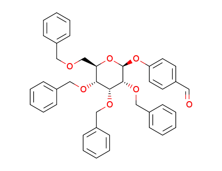 4-(((2S,3R,4R,5R,6R)-3,4,5-tris(benzyloxy)-6-((benzyloxy)methyl)tetrahydro-2H-pyran-2-yl)oxy)benzaldehyde