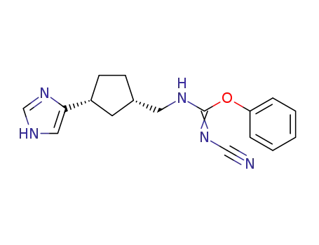(+/-)-1-cyano-3-{[cis-3-(1H-imidazol-4-yl)cyclopentyl]methyl}-2-phenylisourea