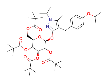 4-[(4-isopropoxyphenyl)methyl]-1-isopropyl-5-methyl-3-(2,3,4,6-tetra-O-pivaloyl-β-D-glucopyranosyloxy)-1H-pyrazole