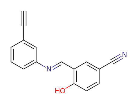 (E)-3-(((3-ethynylphenyl)imino)methyl)-4-hydroxybenzonitrile