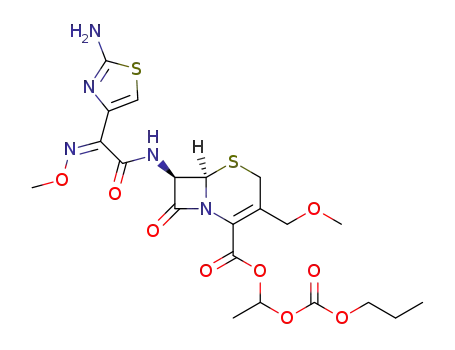 1-(propoxycarbonyloxy)ethyl (6R,7R)-7-[(Z)-2-(2-amino-4-thiazolyl)-2-(methoxyimino)acetamido]-3-(methoxymethyl)-3-cephem-4-carboxylate