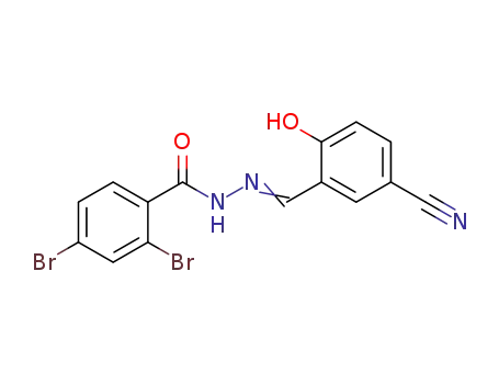 2,4-dibromo-N'-(5-cyano-2-hydroxybenzylidene)benzohydrazide