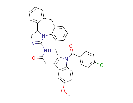 2-(1-(4-chlorobenzoyl)-5-methoxy-2-methyl-1H-indol-3-yl)-N-(9,13b-dihydro-1H-dibenzo[c,f]imidazo[1,5-a]azepin-3-yl)acetamide