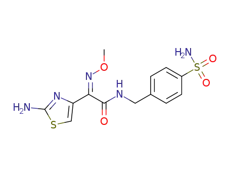 (Z)-2-(2-aminothiazol-4-yl)-2-(methoxyimino)-N-(4-sulfamoylbenzyl)acetamide