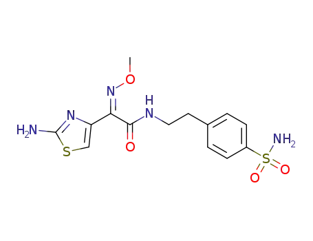 (Z)-2-(2-aminothiazol-4-yl)-2-(methoxyimino)-N-(4-sulfamoylphenethyl)acetamide