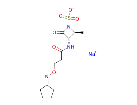 Sodium; (2S,3S)-3-(3-cyclopentylideneaminooxy-propionylamino)-2-methyl-4-oxo-azetidine-1-sulfonate