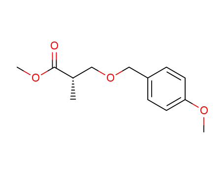 Molecular Structure of 132969-71-2 (Propanoic acid, 3-[(4-methoxyphenyl)methoxy]-2-methyl-, methyl ester,
(2S)-)