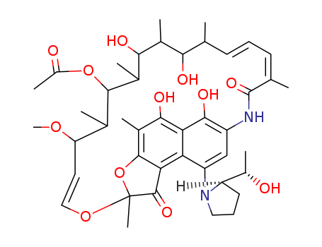 Rifamycin, 4-deoxy-4-(2-(1-hydroxyethyl)-1-pyrrolidinyl)-, (4(2R(1S)))-