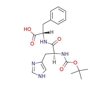 Molecular Structure of 92411-02-4 (L-Phenylalanine, N-[N-[(1,1-dimethylethoxy)carbonyl]-L-histidyl]-)