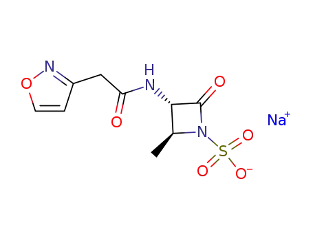 sodium (3S,4S)-3-<(isoxazol-3-yl)acetylamino>-4-methyl-2-oxoazetidine-1-sulfonate