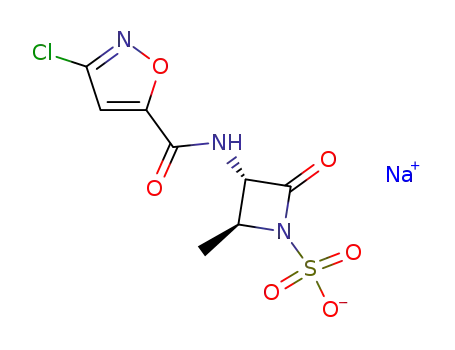 sodium (3S,4S)-3-<(3-chloroisoxazol-5-yl)carbonylamino>-4-methyl-2-oxoazetidine-1-sulfonate