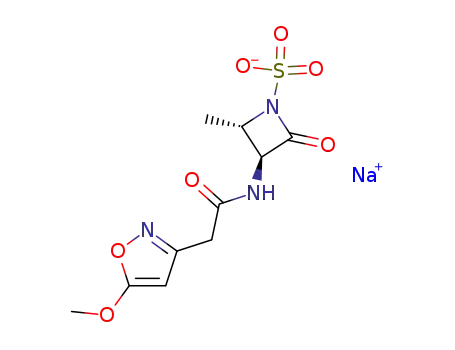 sodium (3S,4S)-3-<(5-methoxyisoxazol-3-yl)acetylamino>-4-methyl-2-oxoazetidine-1-sulfonate