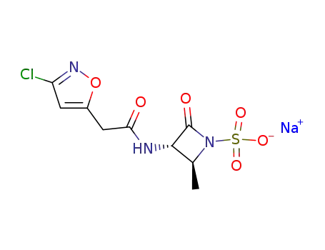 sodium (3S,4S)-<(3-chloroisoxazol-5-yl)acetylamino>-4-methyl-2-oxoazetidine-1-sulfonate