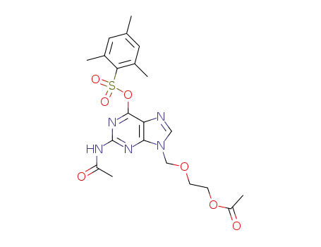 9-<(2-acetoxyethoxy)methyl>-2-acetylamino-6-(2,4,6-trimethylbenzenesulfonyloxy)-9H-purine