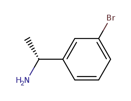Molecular Structure of 176707-77-0 ((R)-1-(3-Bromophenyl)ethylamine)