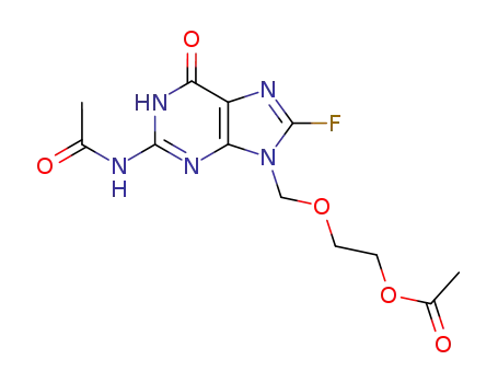 Acetic acid 2-(2-acetylamino-8-fluoro-6-oxo-1,6-dihydro-purin-9-ylmethoxy)-ethyl ester