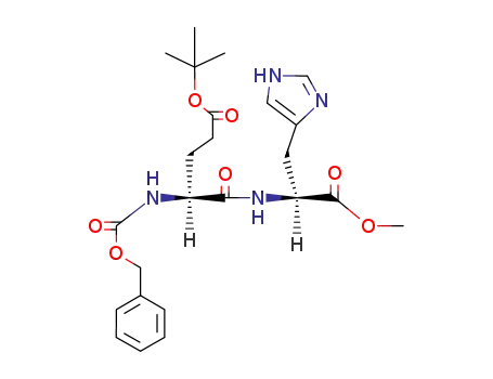 Molecular Structure of 3967-22-4 (L-Histidine, N-[N-[(phenylmethoxy)carbonyl]-L-a-glutamyl]-,
5-(1,1-dimethylethyl) 1-methyl ester)