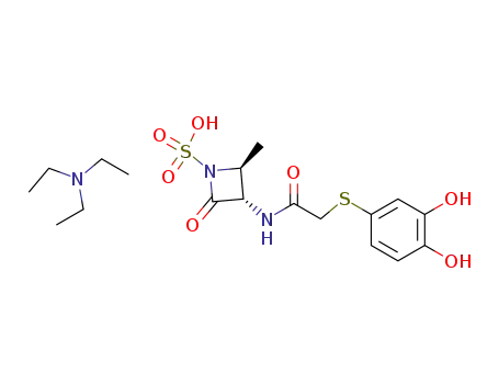 (2S,3S)-3-[2-(3,4-Dihydroxy-phenylsulfanyl)-acetylamino]-2-methyl-4-oxo-azetidine-1-sulfonic acid; compound with triethyl-amine