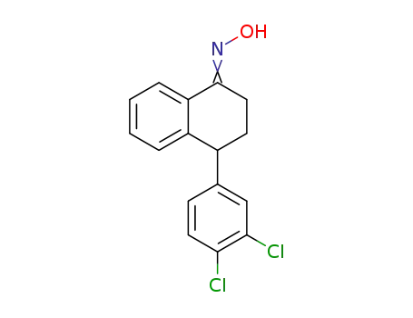 Molecular Structure of 152642-35-8 (4-(3,4-DICHLOROPHENYL)-3,4-DIHYDRO-2H-NAPHTHALEN-1-ONE OXIME)