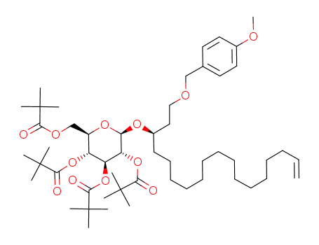 (3R)-1-O-(p-methoxybenzyl)-3-(2,3,4,6-tetra-O-pivaloyl-β-D-glucopyranosyl)octadec-17-ene-1,3-diol