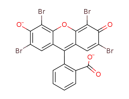 Molecular Structure of 17372-87-1 (Spiro[isobenzofuran-1(3H),9'-[9H]xanthen]-3-one,2',4',5',7'-tetrabromo-3',6'-dihydroxy-, sodium salt (1:2))