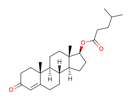 15262-86-9,Testosterone isocaproate,Testosterone,4-methylvalerate (6CI,8CI);Valeric acid, 4-methyl-, ester with testosterone(8CI);3-Oxoandrost-4-en-17b-yl isocaproate;NSC 26641;Testosterone 17-isocaproate;Testosterone4-methylpentanoate;