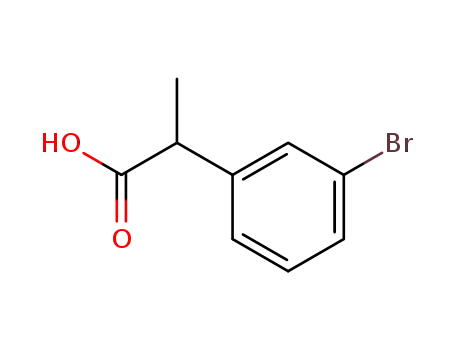 Molecular Structure of 53086-52-5 (2-(3-Bromophenyl)propanoic acid)