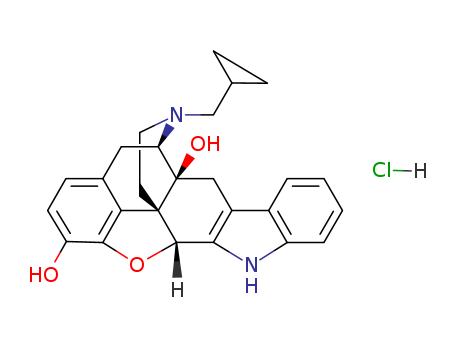 4,8-Methanobenzofuro[2,3-a]pyrido[4,3-b]carbazole-1,8a(9H)-diol,7-(cyclopropylmethyl)-5,6,7,8,14,14b-hexahydro-, hydrochloride (1:1),(4bS,8R,8aS,14bR)-