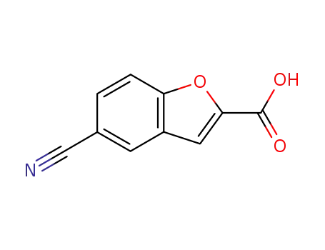 Molecular Structure of 84102-75-0 (5-Cyano-2-benzo[b]furancarboxylic acid)