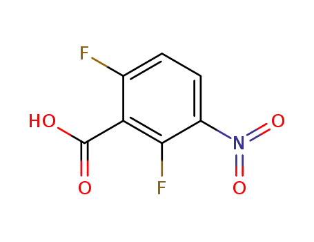 Molecular Structure of 83141-10-0 (2,6-Difluoro-3-nitrobenzoic acid)