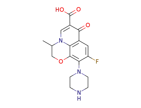 Molecular Structure of 82419-52-1 (OFLOXACIN RELATED COMPOUND A (25 MG) ((RS)-9-FLUORO-2,3-DIHYDRO-3-METHYL-7-OXO-10-(PIPERA-ZIN-1 -YL)-7H-PYRIDO[1,2,3-DE]-1,4-BENZOXAZINE-6-CARBOXYLIC ACID))