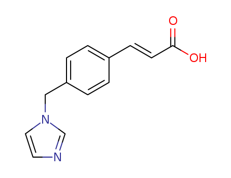 82571-53-7,Ozagrel,Ozagrel [INN];Ozagrelum [Latin];2-Propenoic acid,3-[4-(1H-imidazol-1- ylmethyl)phenyl]-,(2E)-;(E)-p-(Imidazol-1-ylmethyl)cinnamic acid;Ozagrel (E);2-Propenoic acid, 3-(4-(1H-imidazol-1-ylmethyl)phenyl)-, (E)-;(E)-3-[4-(imidazol-1-ylmethyl)phenyl]prop-2-enoic acid;