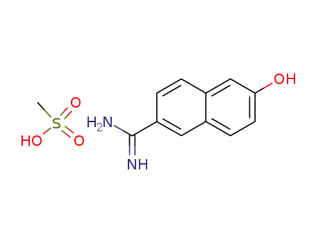 Molecular Structure of 82957-06-0 (6-Amidino-2-naphthol methanesulfonate)