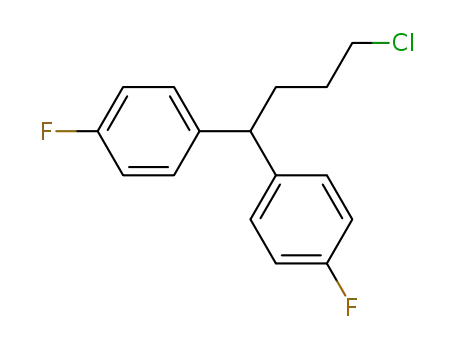 Molecular Structure of 3312-04-7 (1,1'-(4-CHLOROBUTYLIDENE)BIS(4-FLUOROBENZENE))