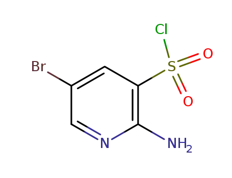 Molecular Structure of 868963-98-8 (2-Amino-5-bromopyridine-3-sulfonyl chloride)